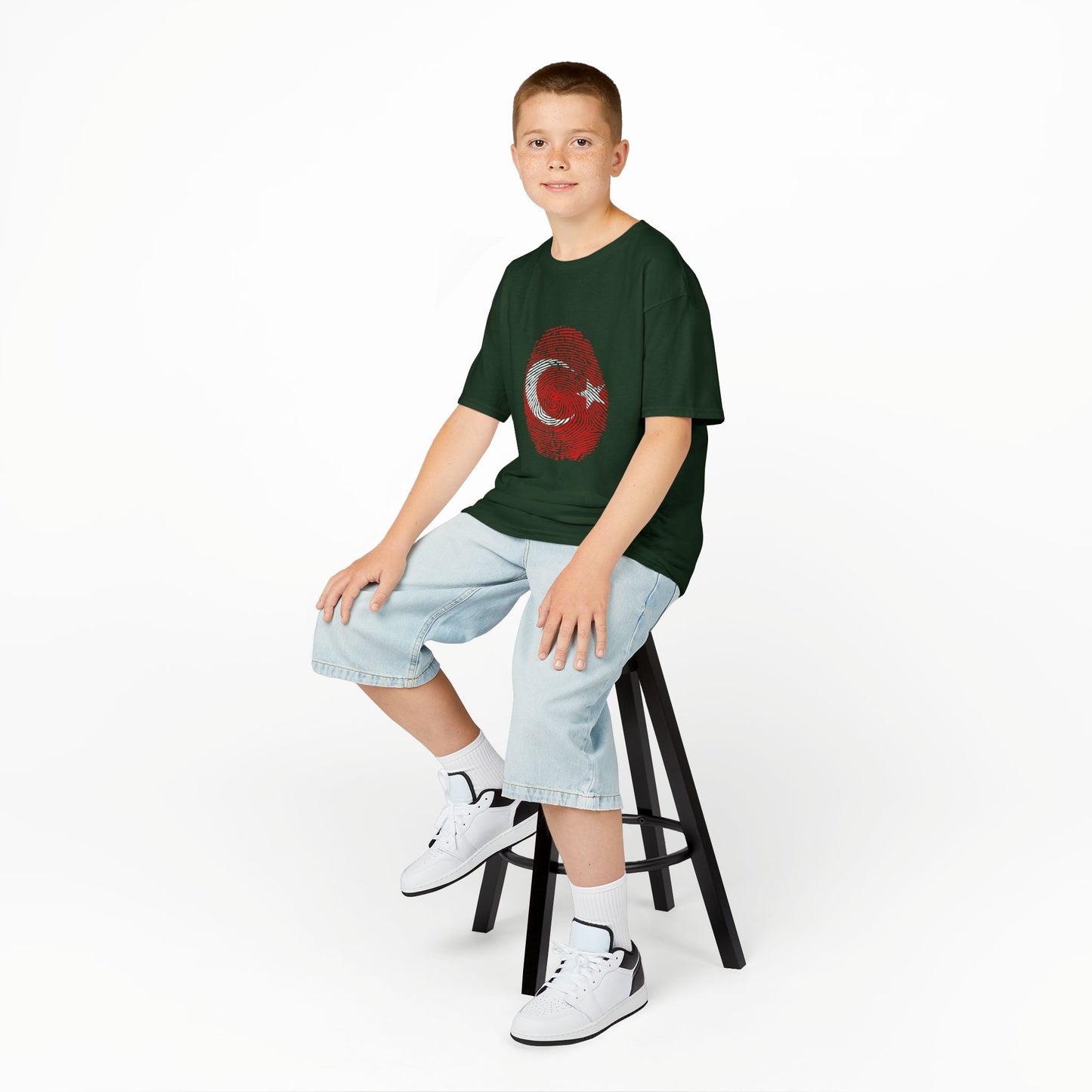 TURKIYE Fingerprint flag Soccer World Cup Fan T-Shirt (KIDS - UNISEX)