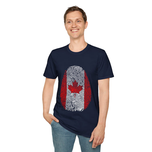 CANADA Fingerprint flag Soccer World Cup Fan T-Shirt (MEN)