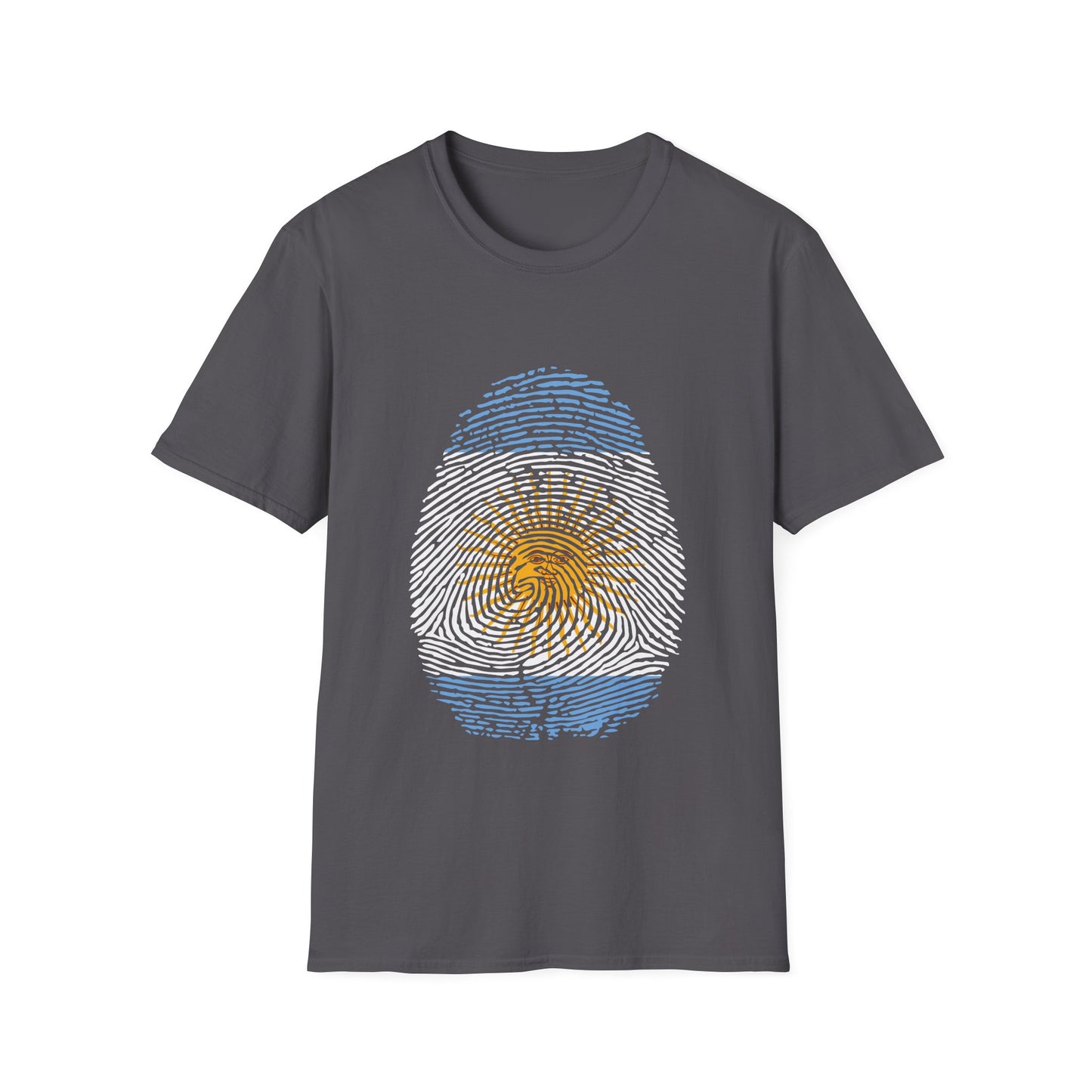 ARGENTINA Fingerprint flag Soccer World Cup Fan T-Shirt (MEN)