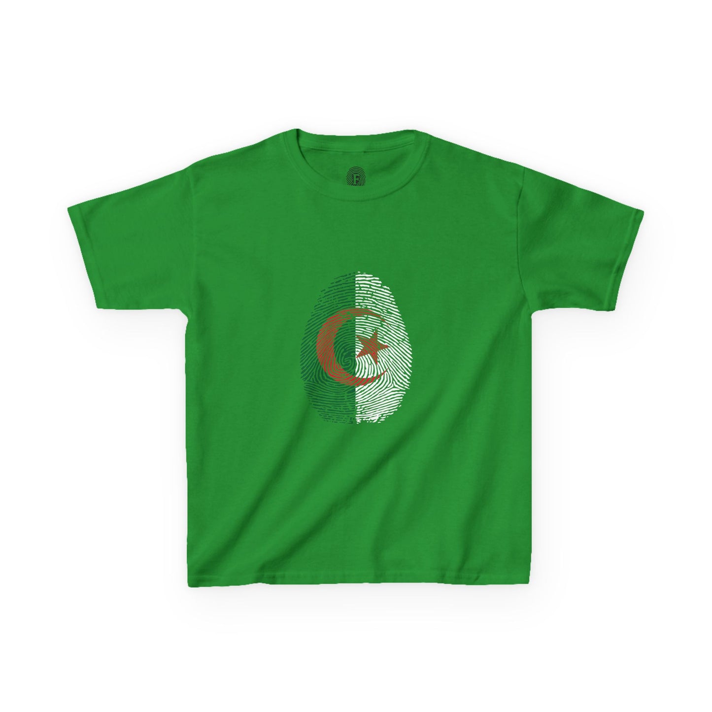 ALGERIA Fingerprint flag Soccer World Cup Fan T-Shirt (KIDS - UNISEX)