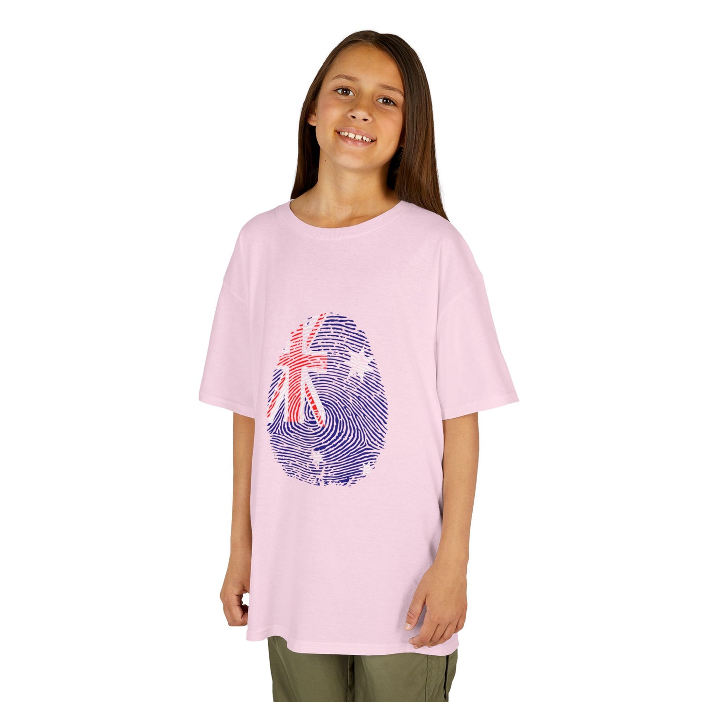 AUSTRALIA Fingerprint flag Soccer World Cup Fan T-Shirt (KIDS - UNISEX)