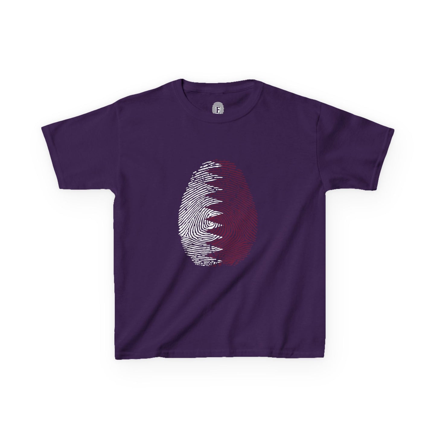 QATAR Fingerprint flag Soccer World Cup Fan T-Shirt (KIDS - UNISEX)