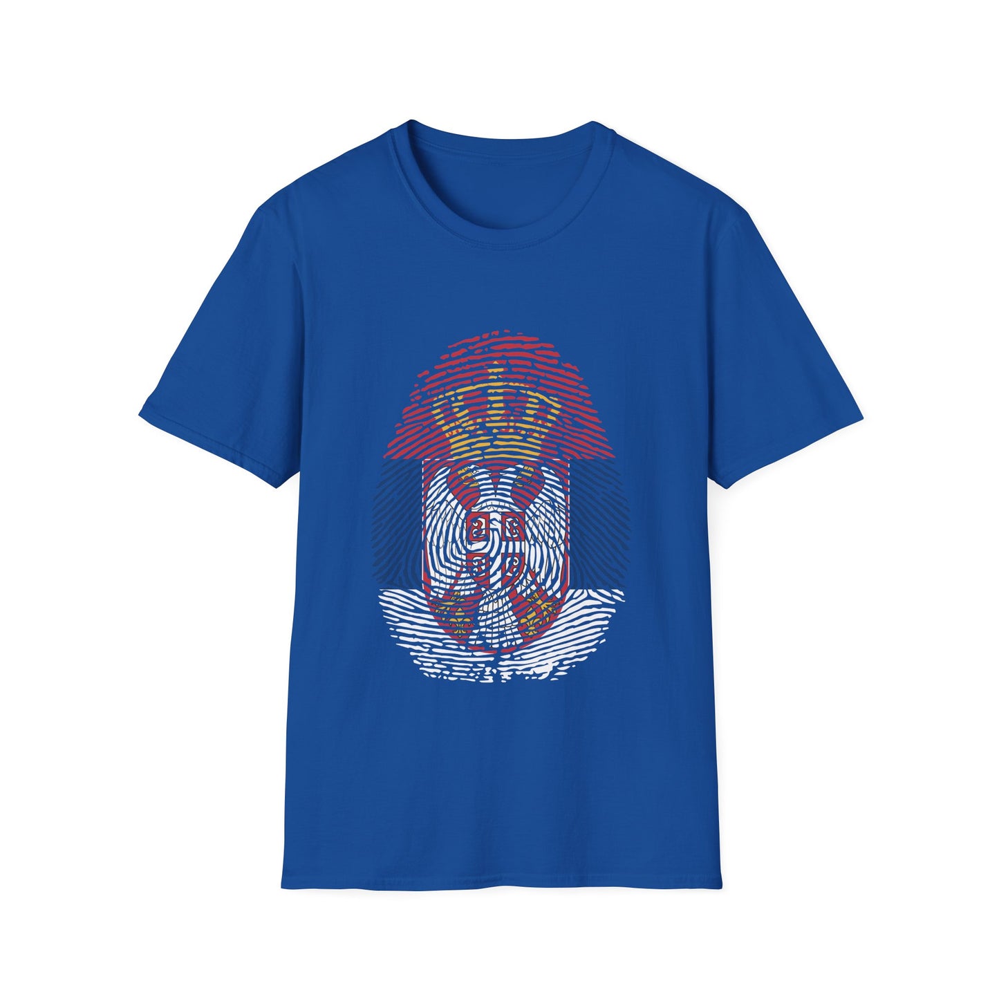 SERBIA Fingerprint flag Soccer World Cup Fan T-Shirt (WOMEN)
