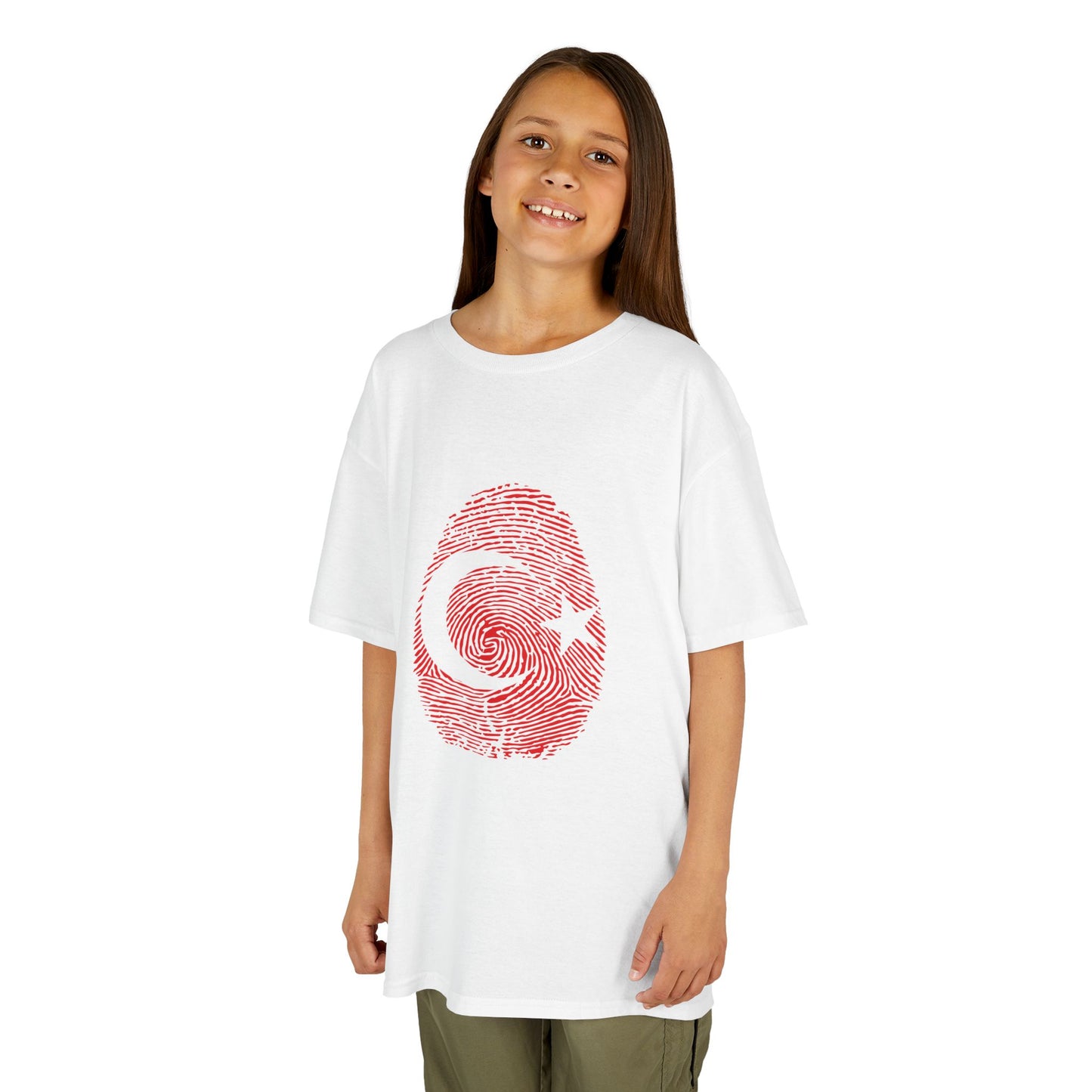 TURKIYE Fingerprint flag Soccer World Cup Fan T-Shirt (KIDS - UNISEX)