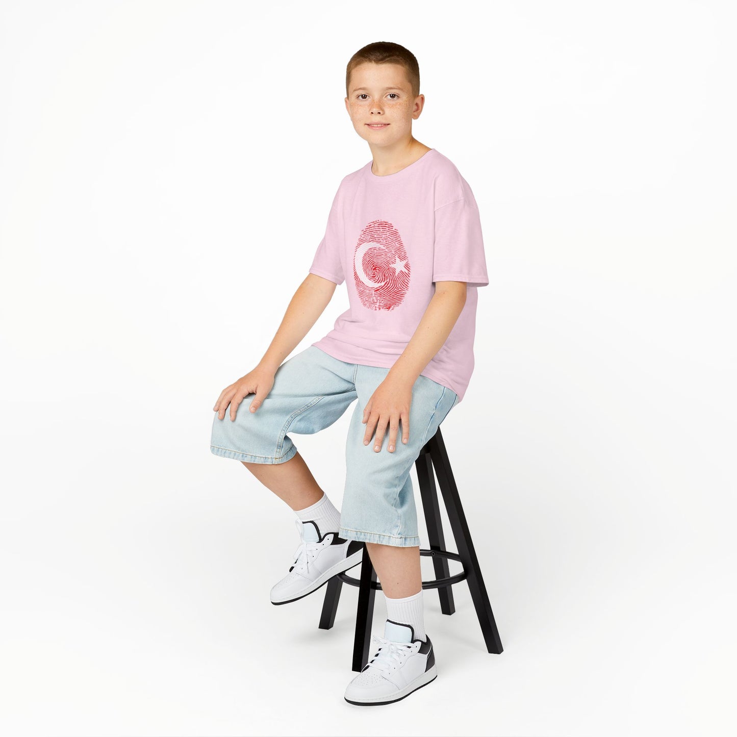 TURKIYE Fingerprint flag Soccer World Cup Fan T-Shirt (KIDS - UNISEX)
