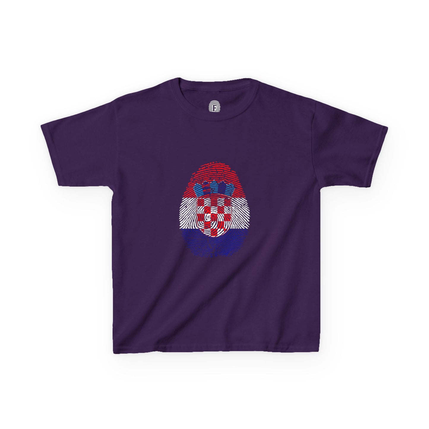 CROATIA Fingerprint flag Soccer World Cup Fan T-Shirt (KIDS - UNISEX)