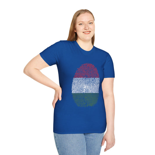 HUNGARY Fingerprint flag Soccer World Cup Fan T-Shirt (WOMEN)