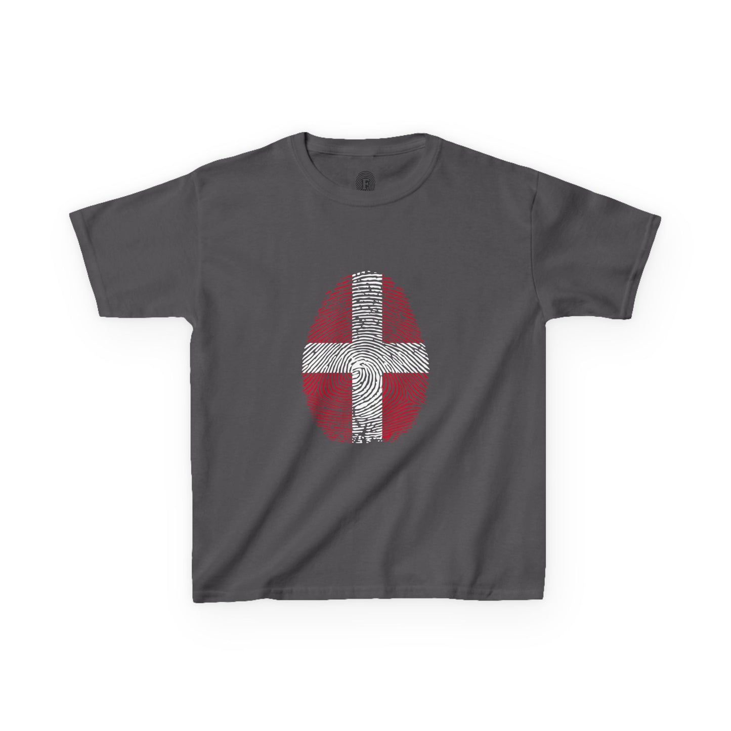 DENMARK Fingerprint flag Soccer World Cup Fan T-Shirt (KIDS - UNISEX)
