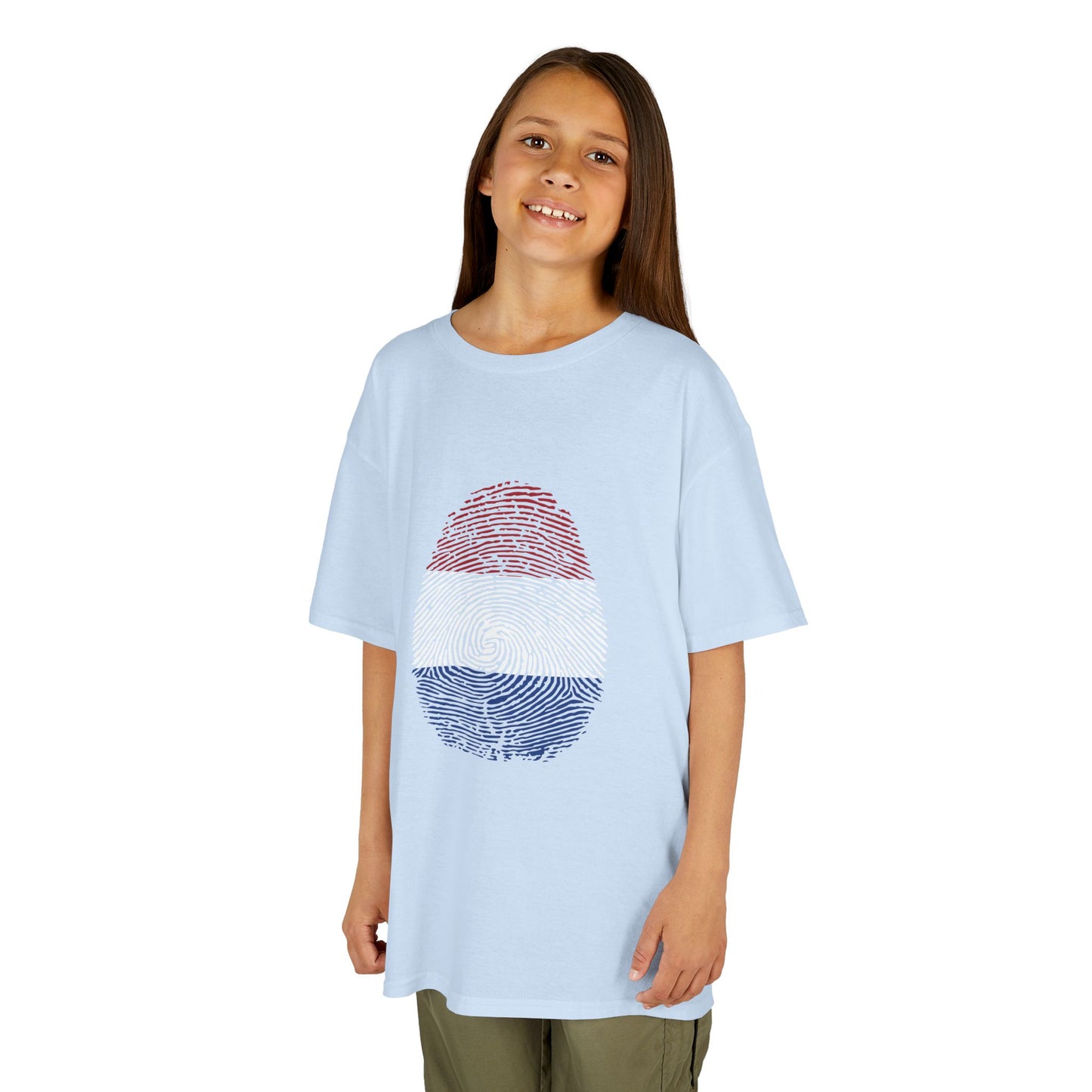 NETHERLAND Fingerprint flag Soccer World Cup Fan T-Shirt (KIDS - UNISEX)