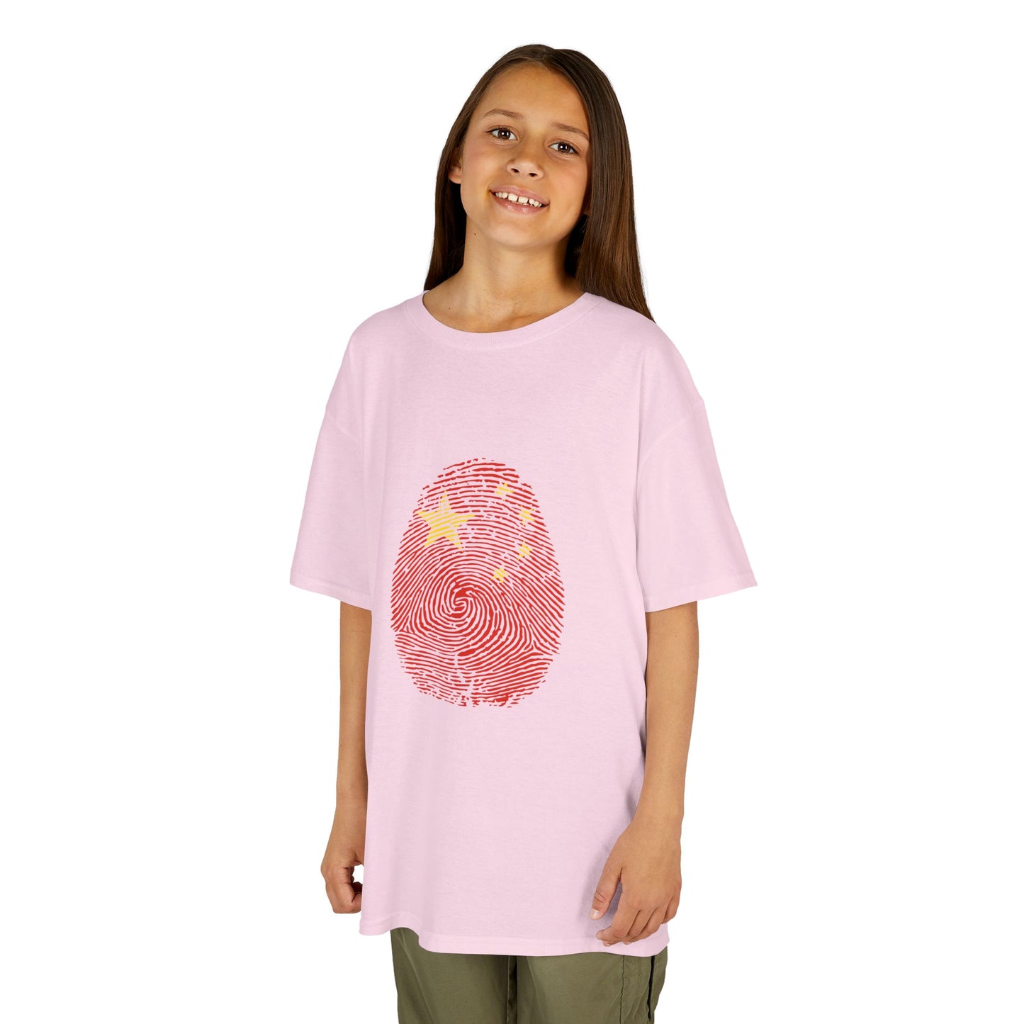 CHINA Fingerprint flag Soccer World Cup Fan T-Shirt (KIDS - UNISEX)