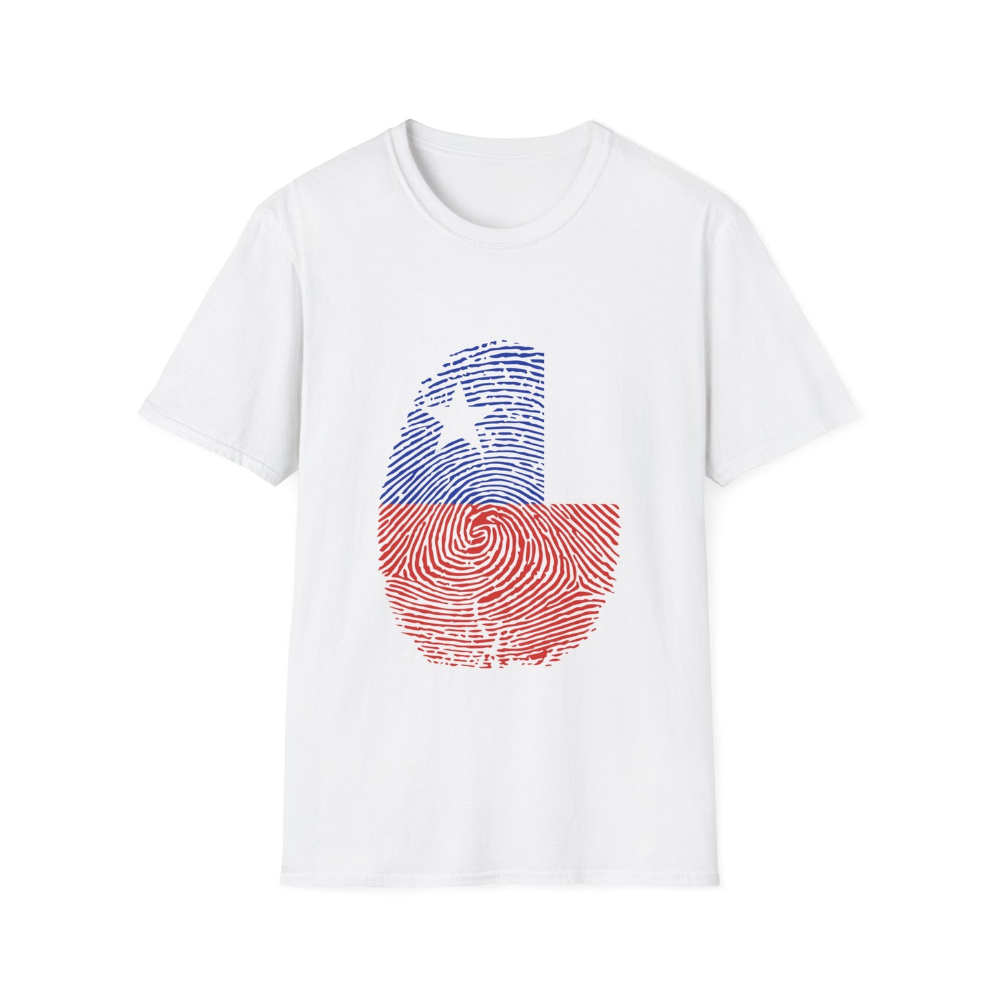 CHILE Fingerprint flag Soccer World Cup Fan T-Shirt (WOMEN)