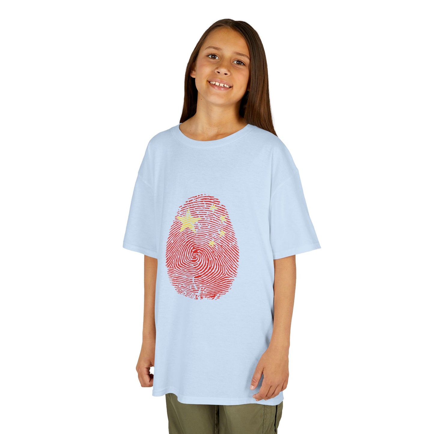 CHINA Fingerprint flag Soccer World Cup Fan T-Shirt (KIDS - UNISEX)