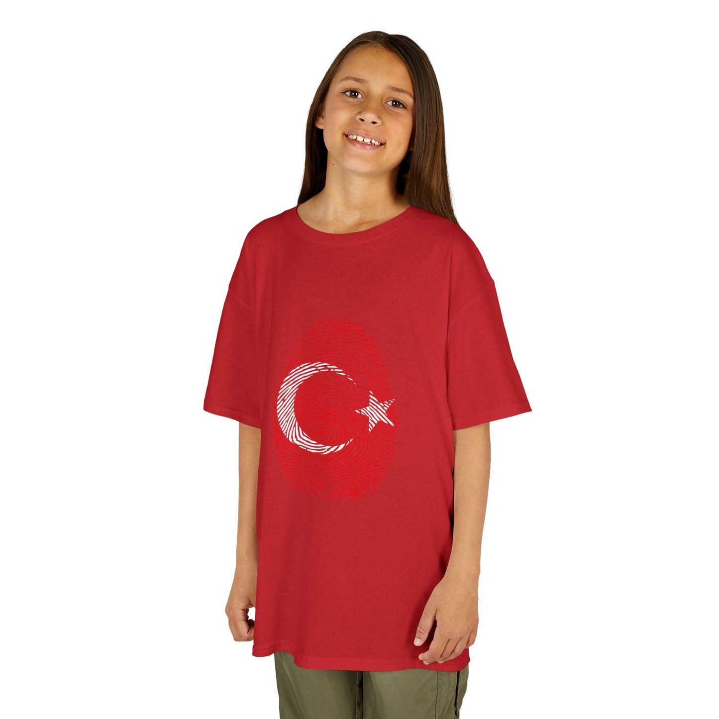 TURKIYE Fingerprint flag Soccer World Cup Fan T-Shirt (KIDS - UNISEX)