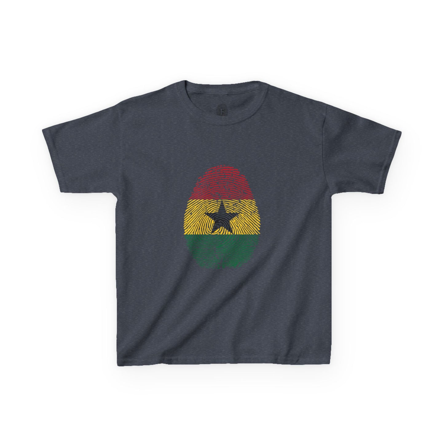 GHANA Fingerprint flag Soccer World Cup Fan T-Shirt (KIDS - UNISEX)