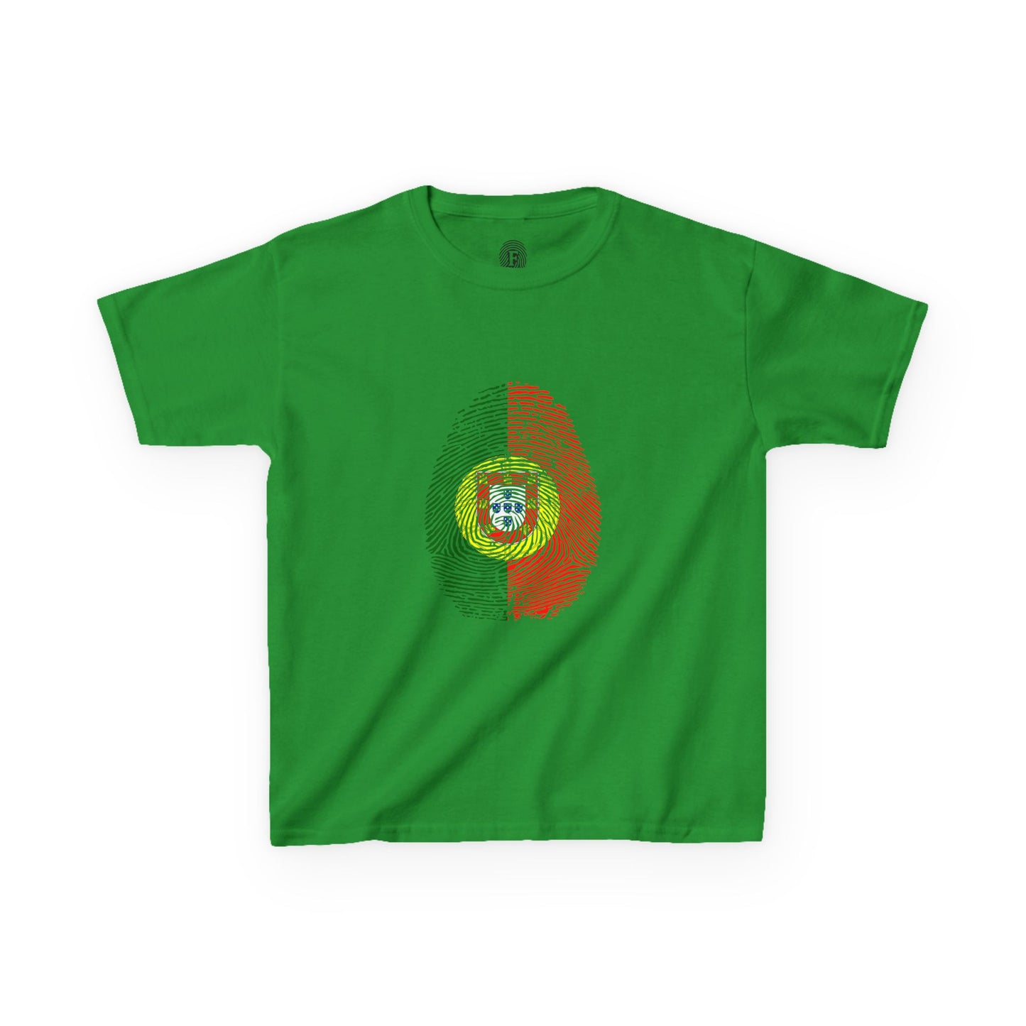 PORTUGAL Fingerprint flag Soccer World Cup Fan T-Shirt (KIDS - UNISEX)