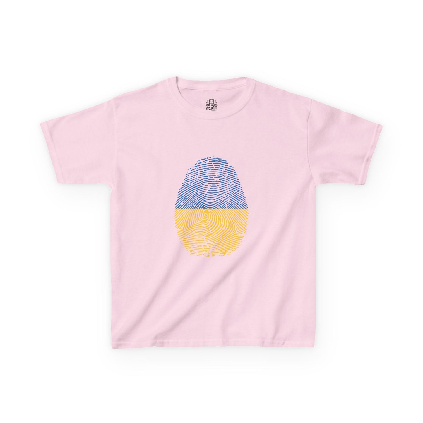 UKRAINE Fingerprint flag Soccer World Cup Fan T-Shirt (KIDS - UNISEX)