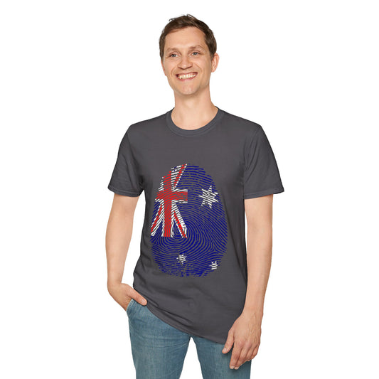AUSTRALIA Fingerprint flag Soccer World Cup Fan T-Shirt (MEN)