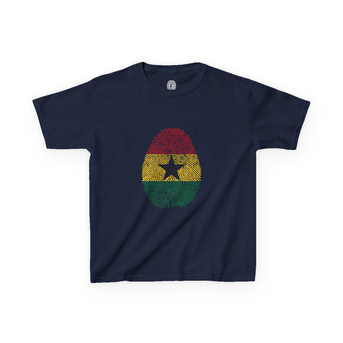 GHANA Fingerprint flag Soccer World Cup Fan T-Shirt (KIDS - UNISEX)
