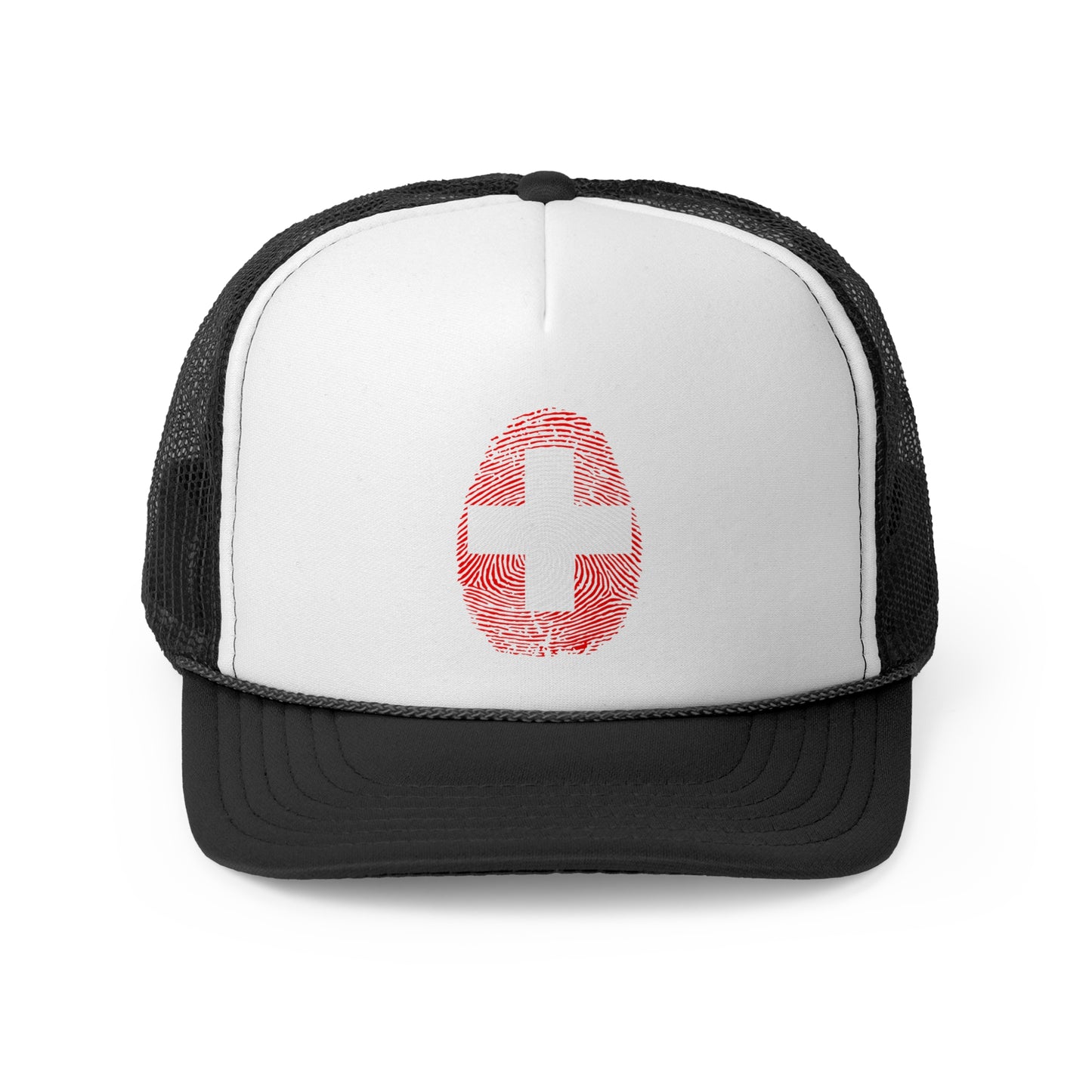 SWITZERLAND Fingerprint flag Soccer World Cup Fan Hat (UNISEX)