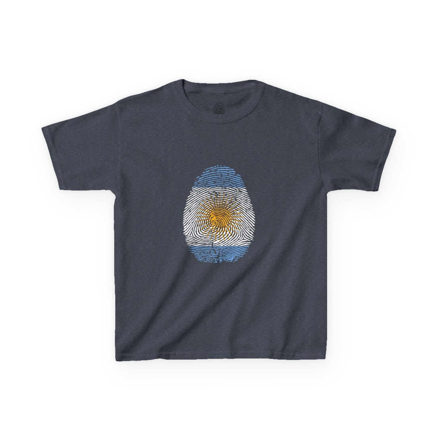 ARGENTINA Fingerprint flag Soccer World Cup Fan T-Shirt (KIDS - UNISEX)