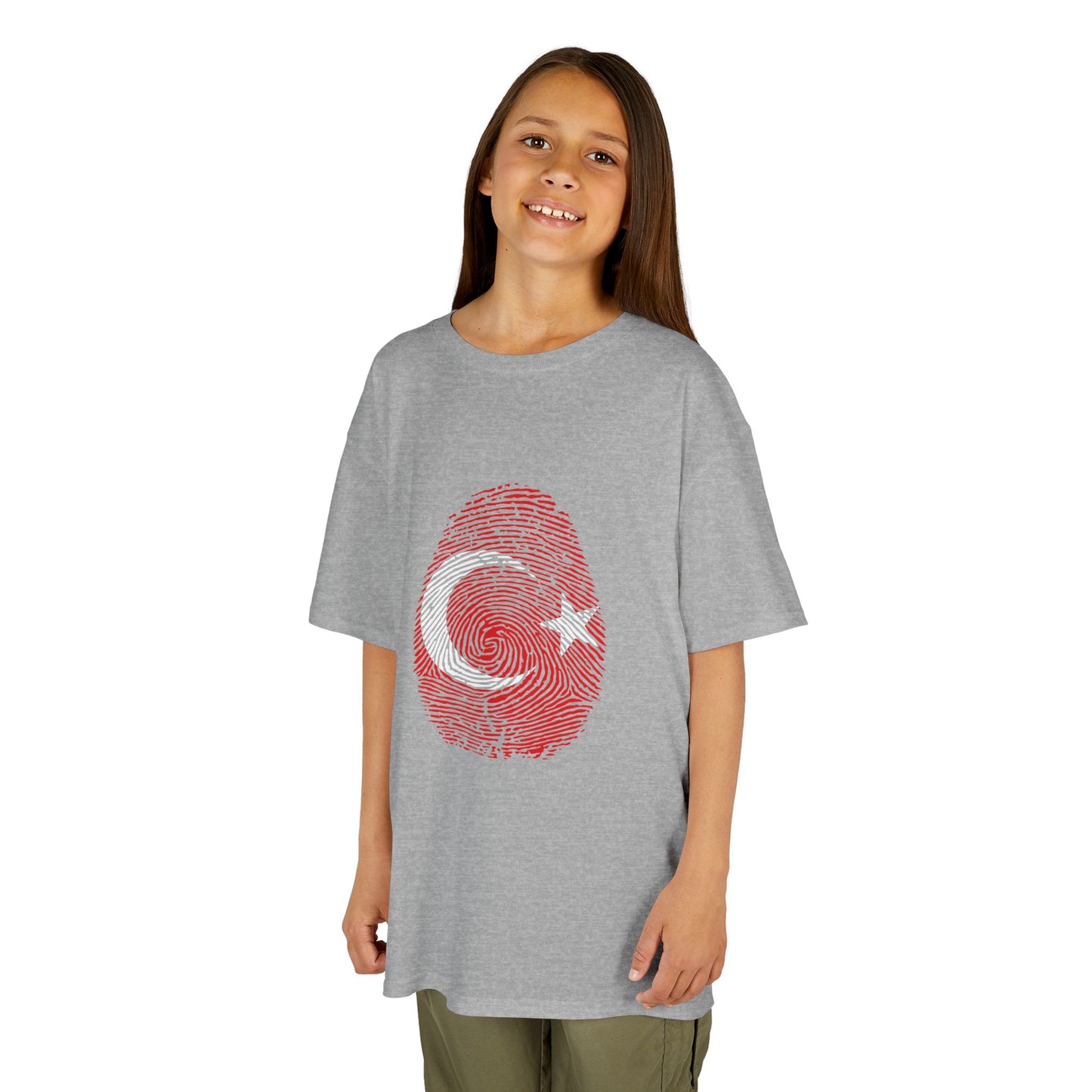 TURKIYE Fingerprint flag Soccer World Cup Fan T-Shirt (KIDS - UNISEX)