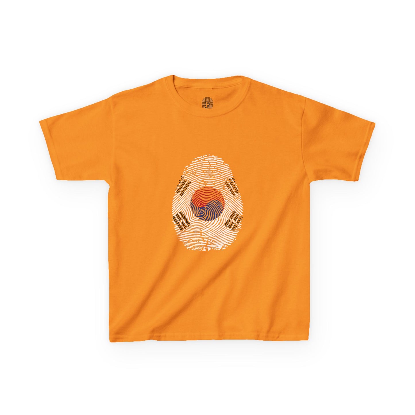 SOUTH KOREA Fingerprint flag Soccer World Cup Fan T-Shirt (KIDS - UNISEX)