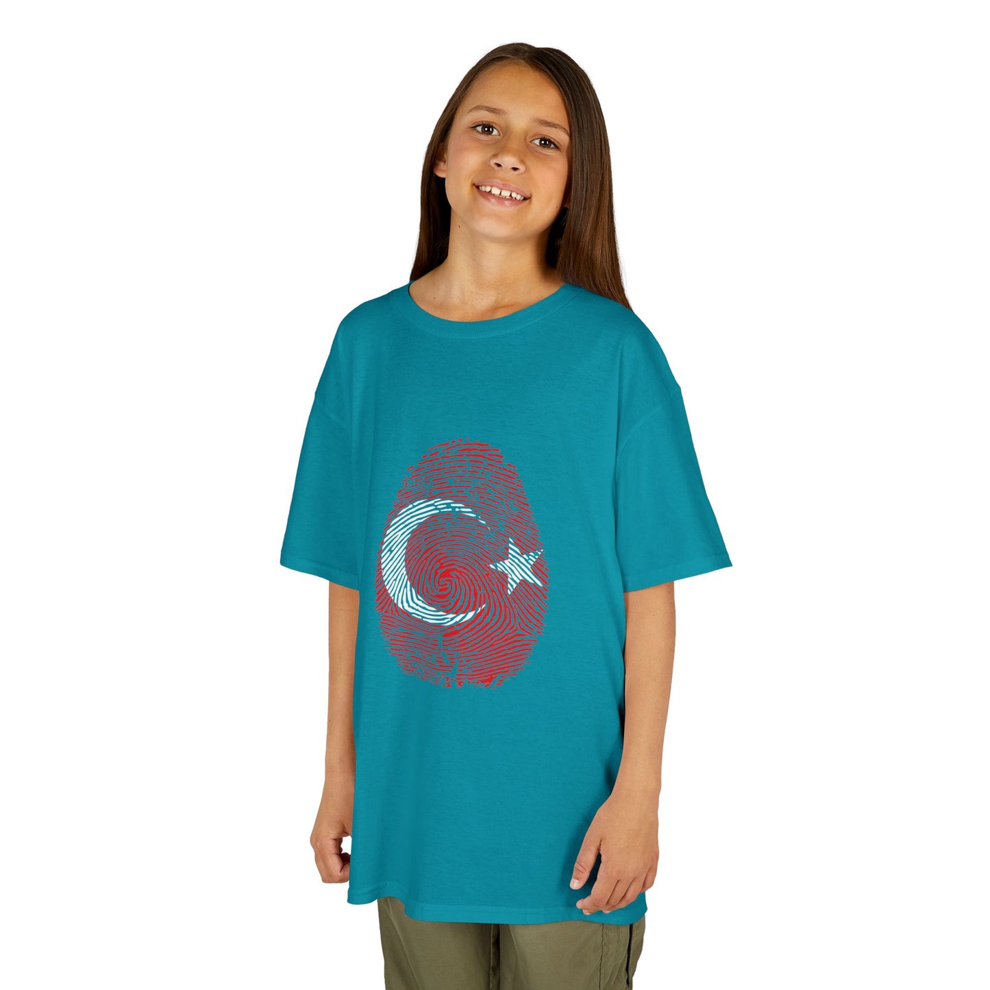 TURKIYE Fingerprint flag Soccer World Cup Fan T-Shirt (KIDS - UNISEX)