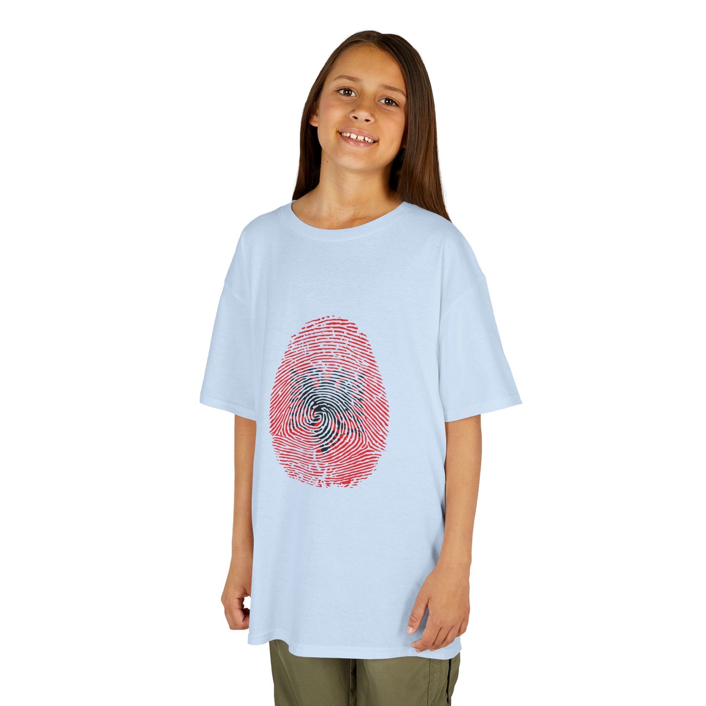 ALBANIA Fingerprint flag Soccer World Cup Fan T-Shirt (KIDS - UNISEX)