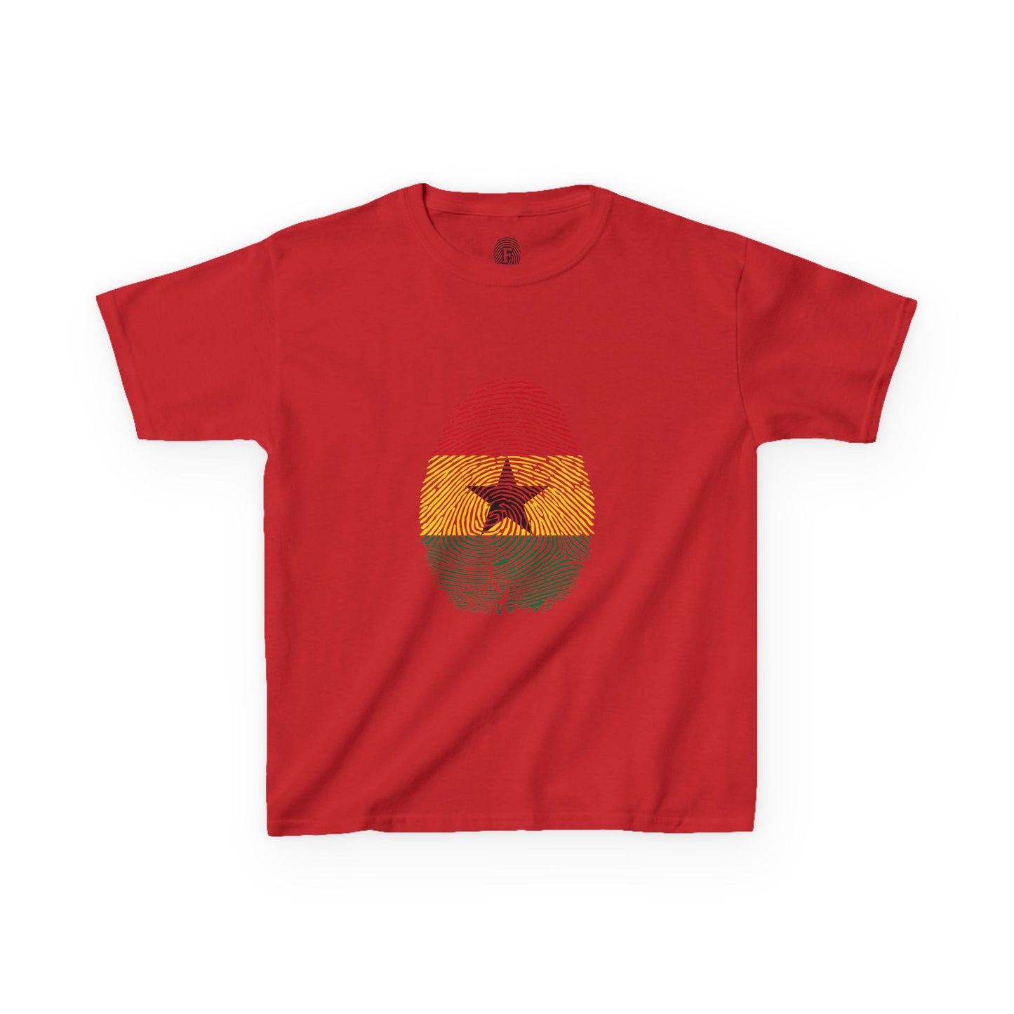 GHANA Fingerprint flag Soccer World Cup Fan T-Shirt (KIDS - UNISEX)