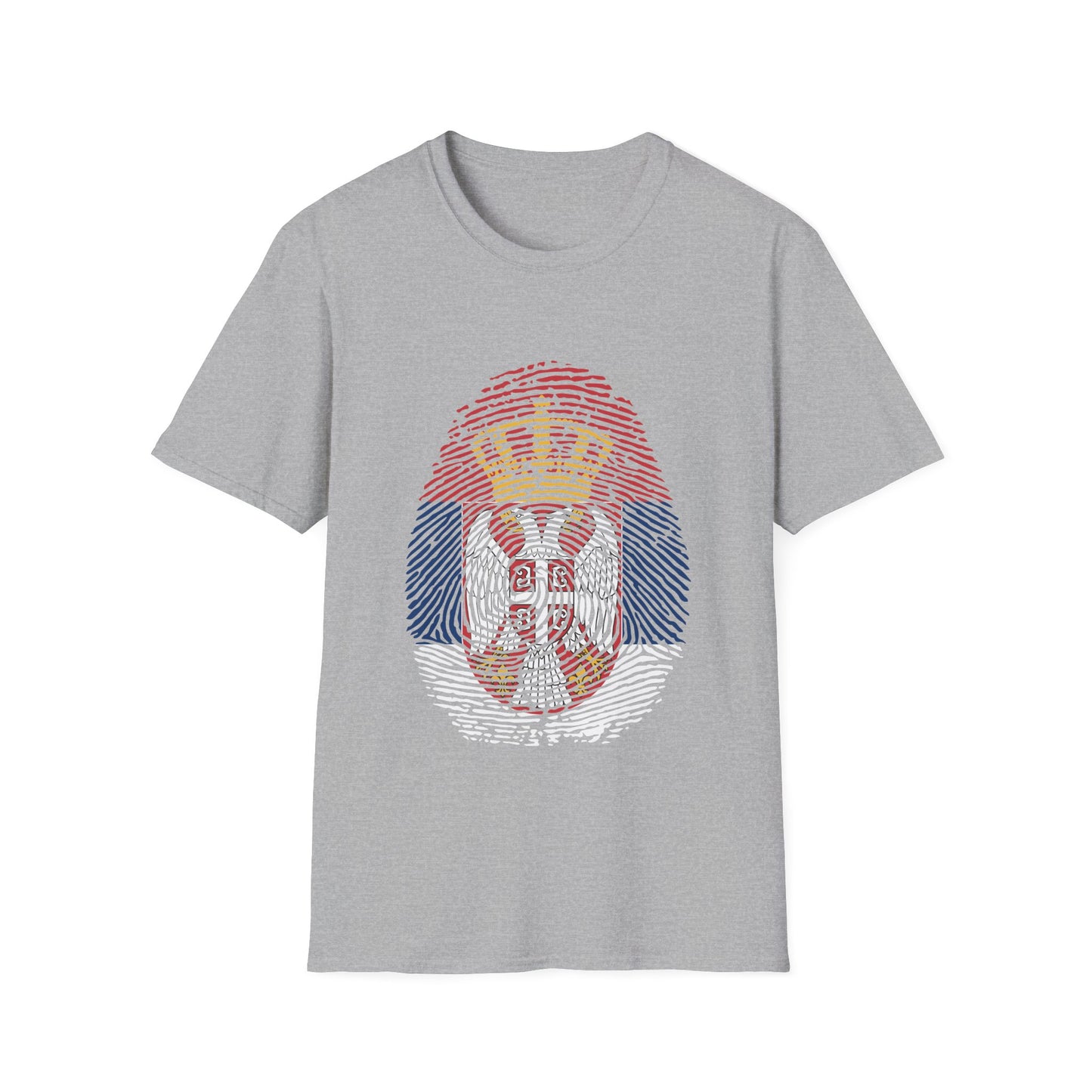 SERBIA Fingerprint flag Soccer World Cup Fan T-Shirt (WOMEN)