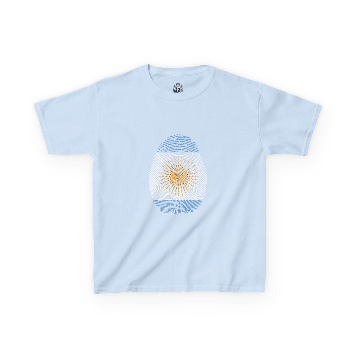 ARGENTINA Fingerprint flag Soccer World Cup Fan T-Shirt (KIDS - UNISEX)