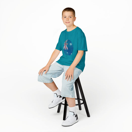 AUSTRALIA Fingerprint flag Soccer World Cup Fan T-Shirt (KIDS - UNISEX)