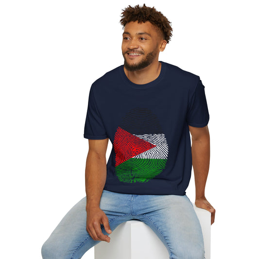 PALESTINE Fingerprint flag Soccer World Cup Fan T-Shirt (MEN)