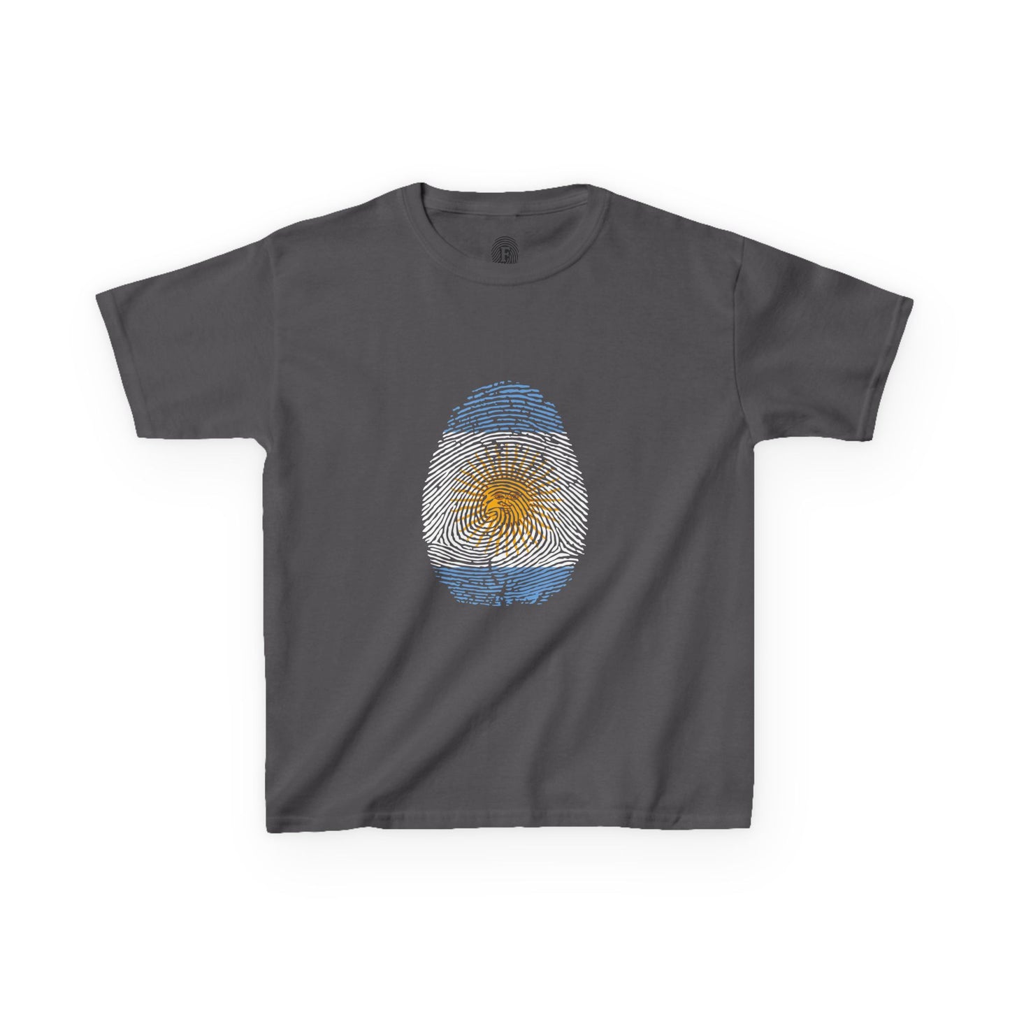 ARGENTINA Fingerprint flag Soccer World Cup Fan T-Shirt (KIDS - UNISEX)