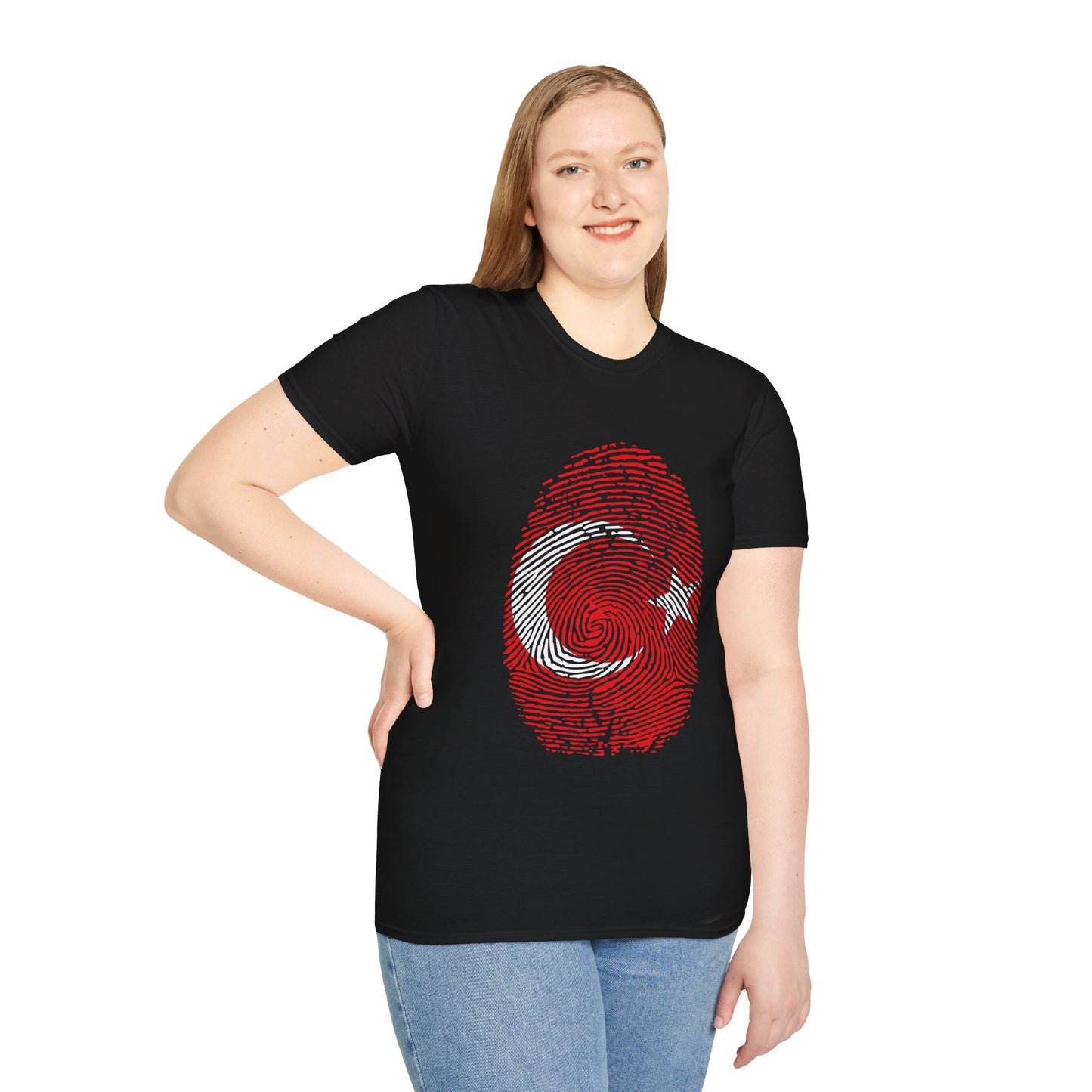 TURKIYE Fingerprint flag Soccer World Cup Fan T-Shirt (WOMEN)