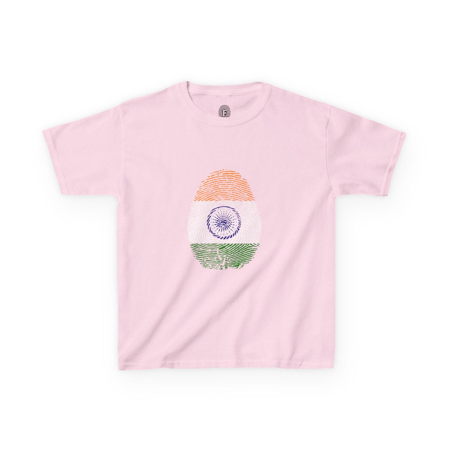 INDIA Fingerprint flag Soccer World Cup Fan T-Shirt (KIDS - UNISEX)