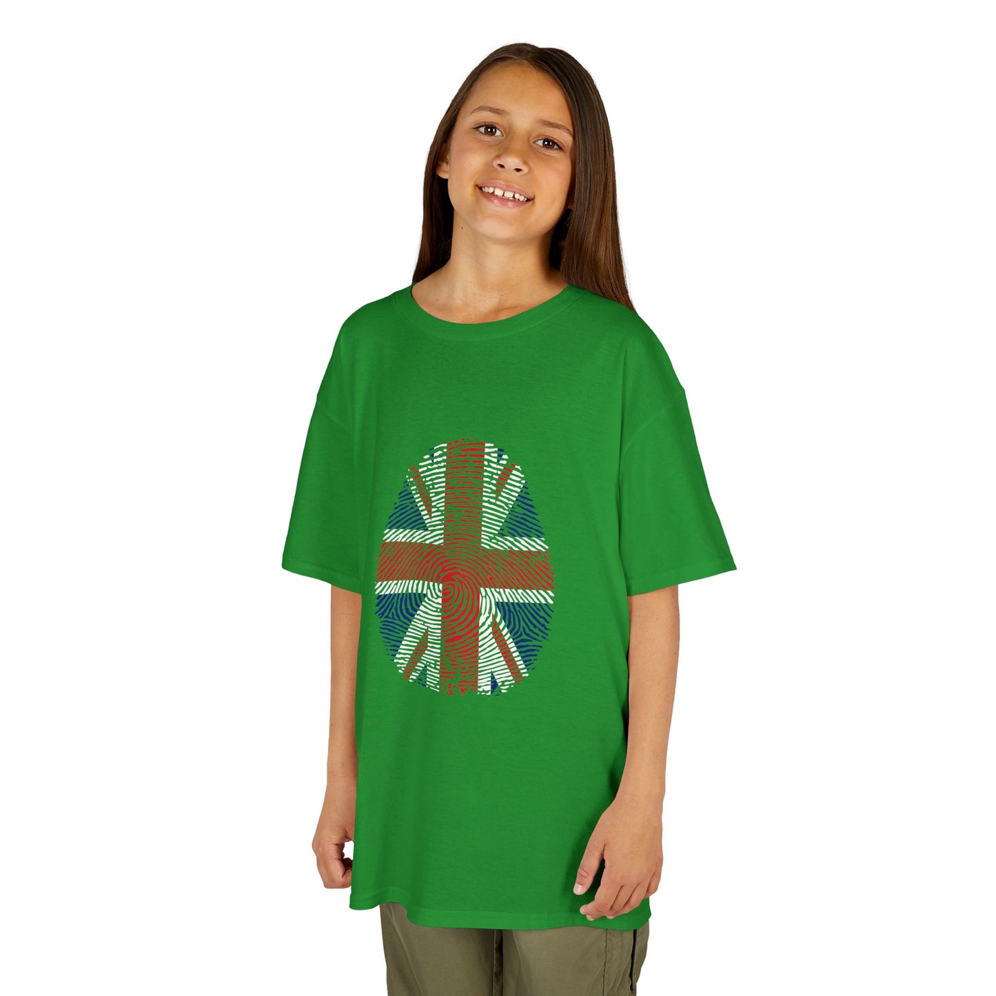 UK Fingerprint flag Soccer World Cup Fan T-Shirt (KIDS - UNISEX)