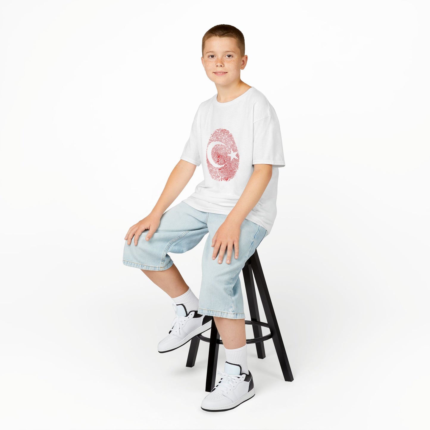 TURKIYE Fingerprint flag Soccer World Cup Fan T-Shirt (KIDS - UNISEX)