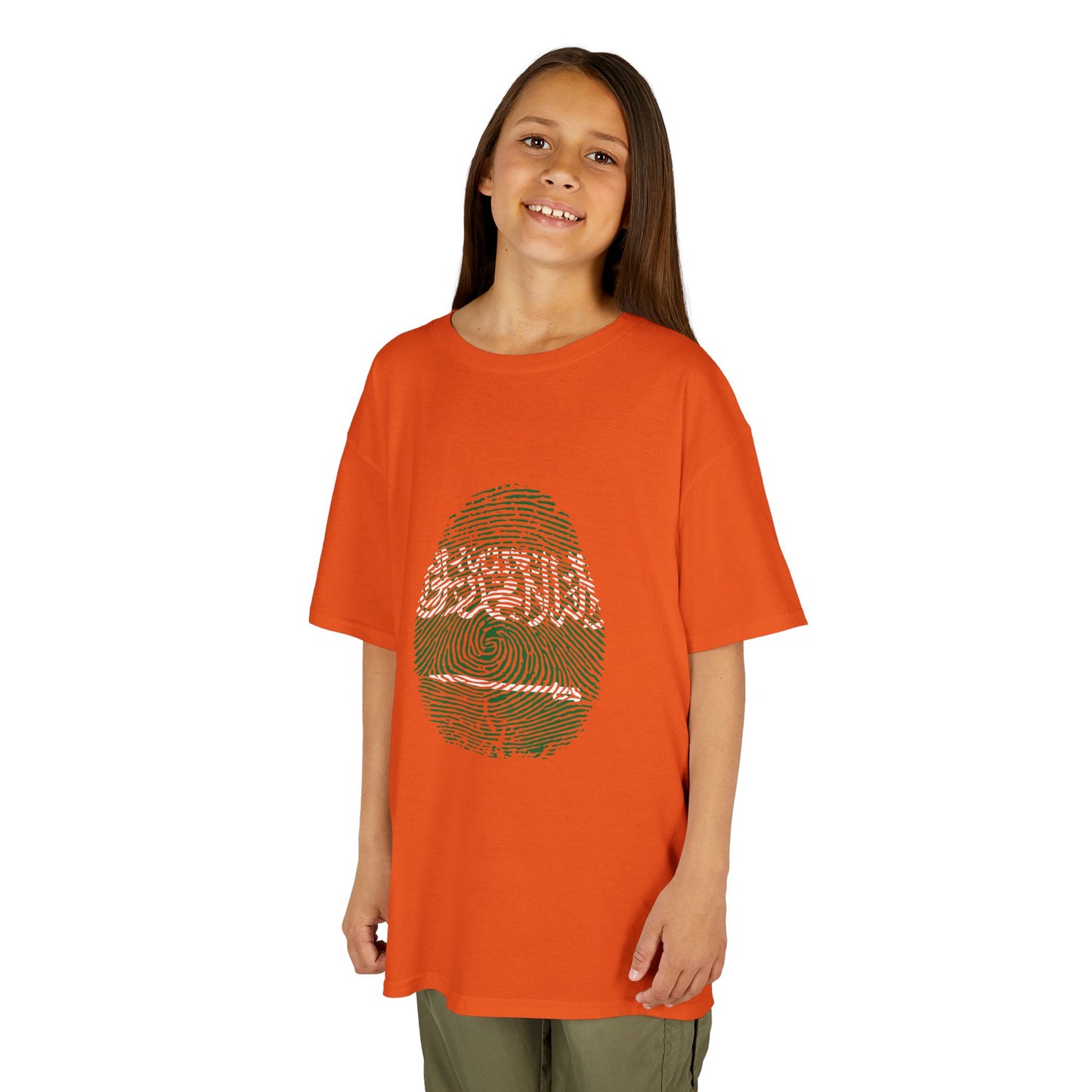 SAUDI ARABIA Fingerprint flag Soccer World Cup Fan T-Shirt (KIDS - UNISEX)