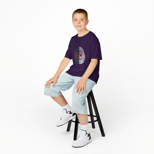 ALGERIA Fingerprint flag Soccer World Cup Fan T-Shirt (KIDS - UNISEX)