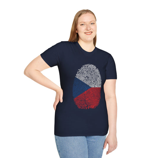 CZECHIA Fingerprint flag Soccer World Cup Fan T-Shirt (WOMEN)