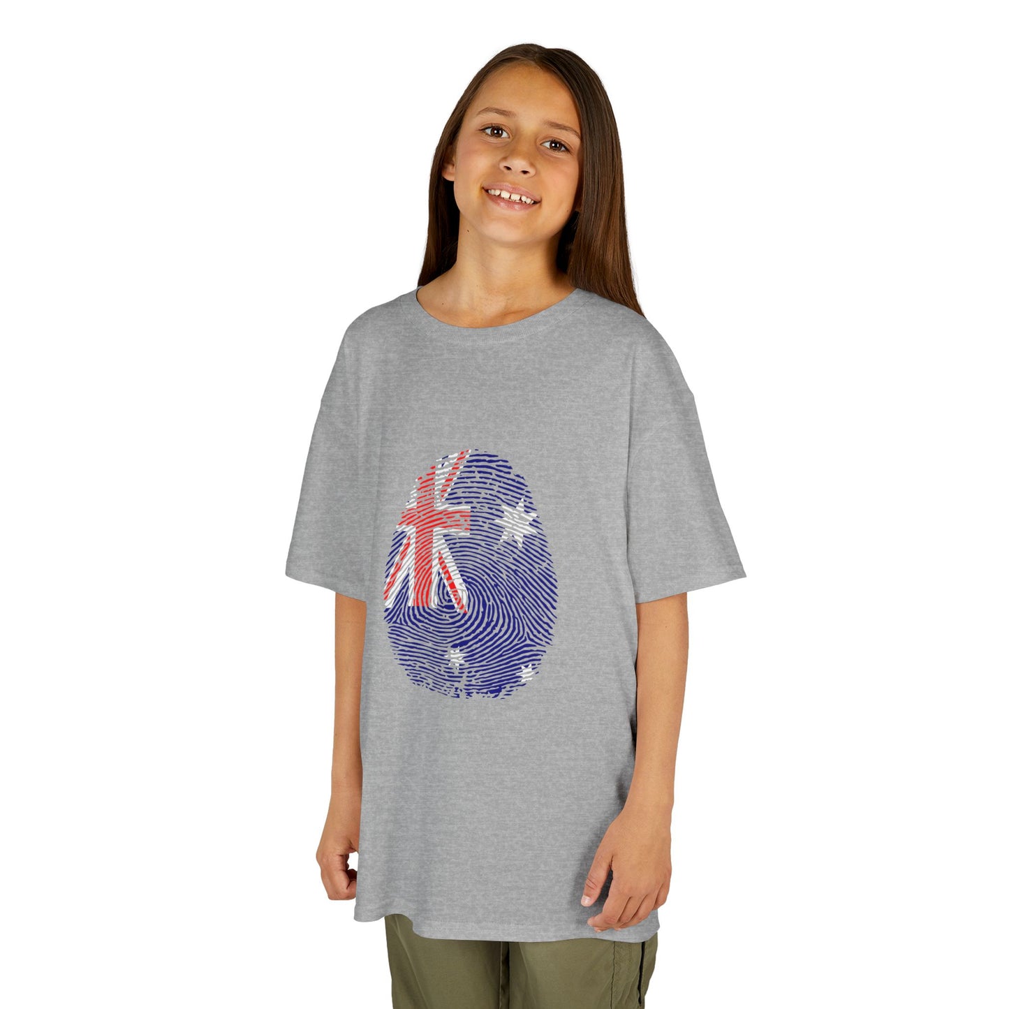 AUSTRALIA Fingerprint flag Soccer World Cup Fan T-Shirt (KIDS - UNISEX)