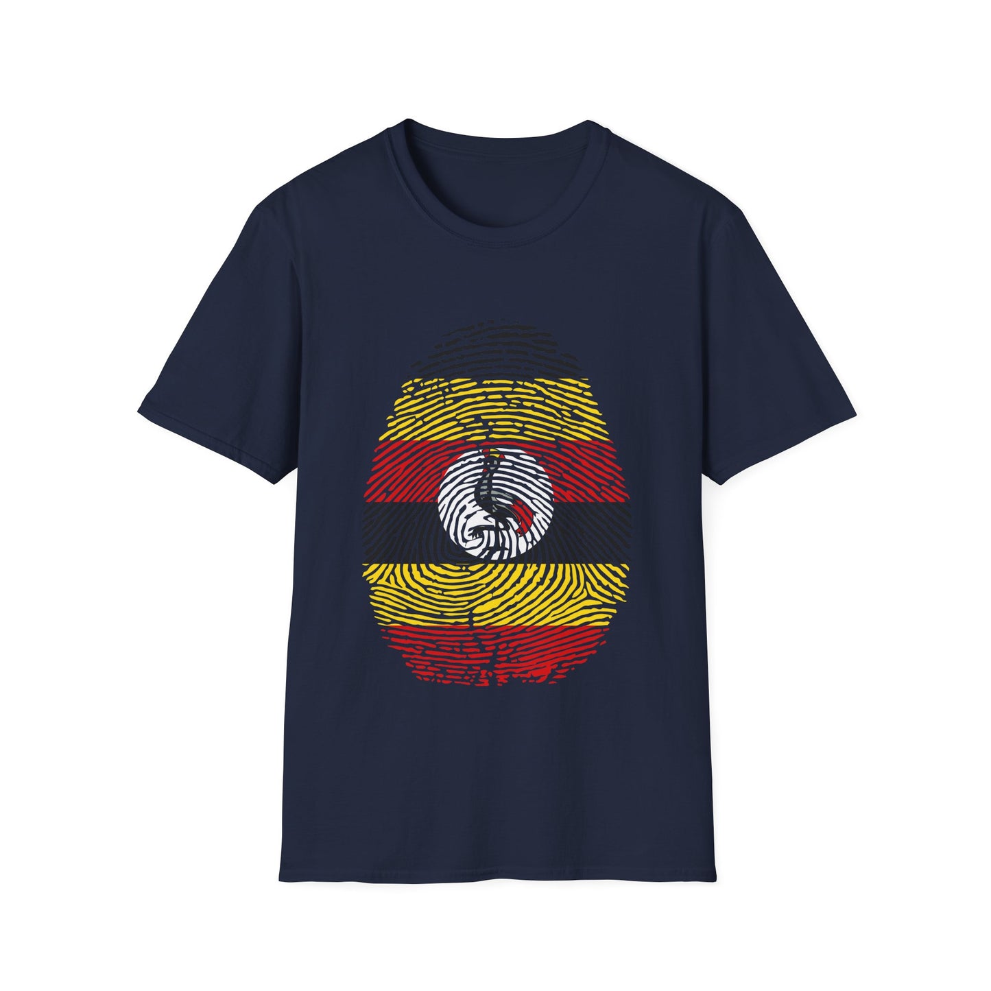 UGANDA Fingerprint flag Soccer World Cup Fan T-Shirt (WOMEN)