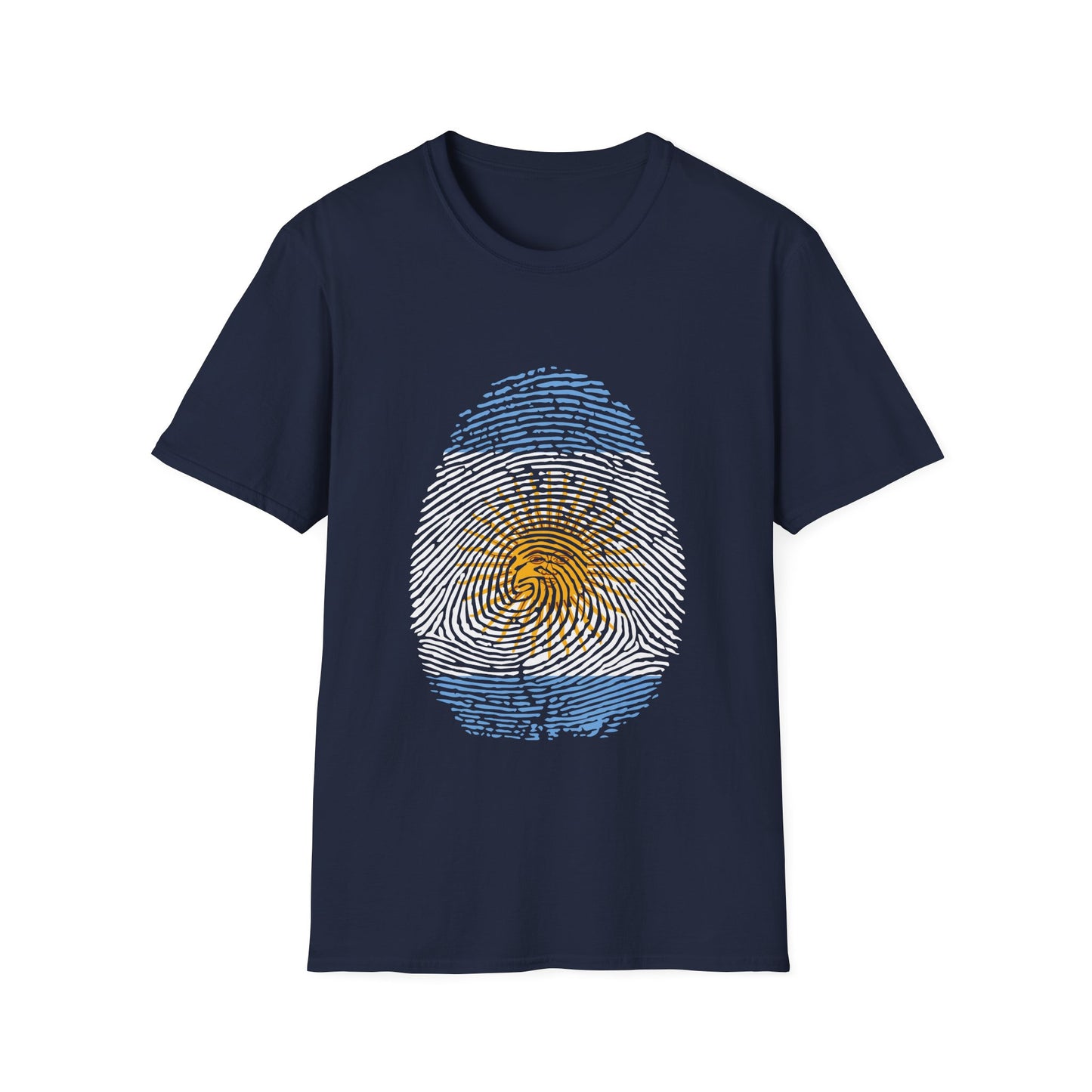 ARGENTINA Fingerprint flag Soccer World Cup Fan T-Shirt (MEN)