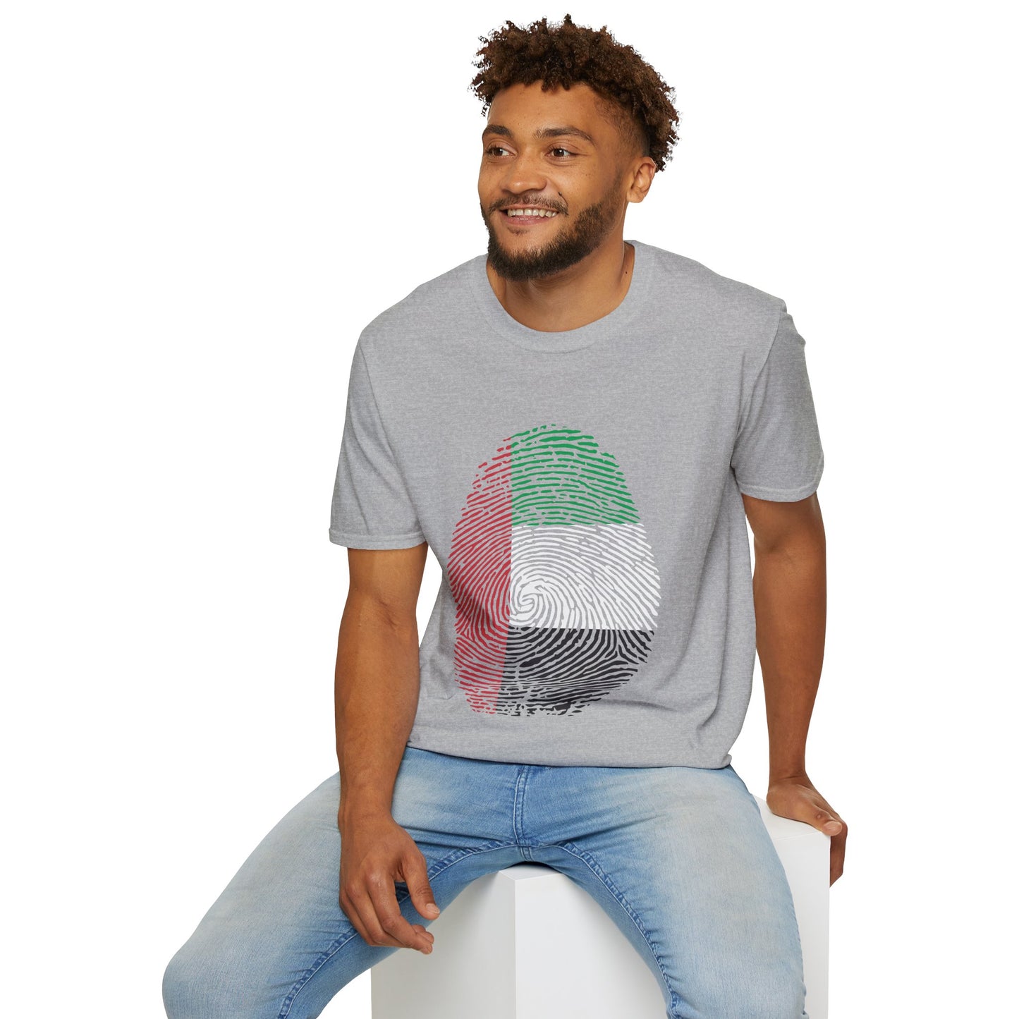 UAE Fingerprint flag Soccer World Cup Fan T-Shirt (MEN)