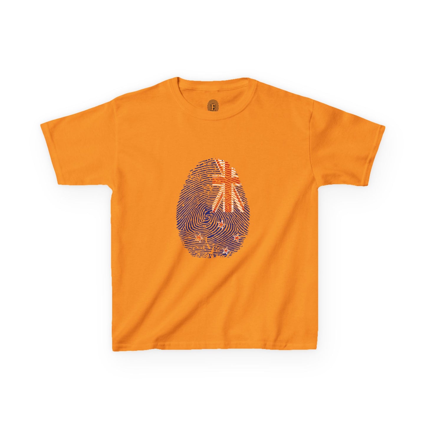NEW ZEALAND Fingerprint flag Soccer World Cup Fan T-Shirt (KIDS - UNISEX)