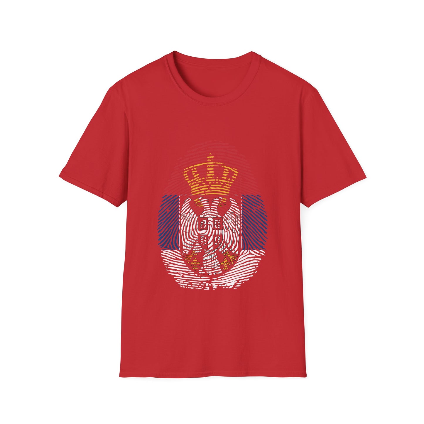 SERBIA Fingerprint flag Soccer World Cup Fan T-Shirt (WOMEN)