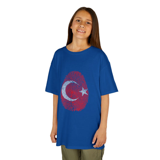 TURKIYE Fingerprint flag Soccer World Cup Fan T-Shirt (KIDS - UNISEX)