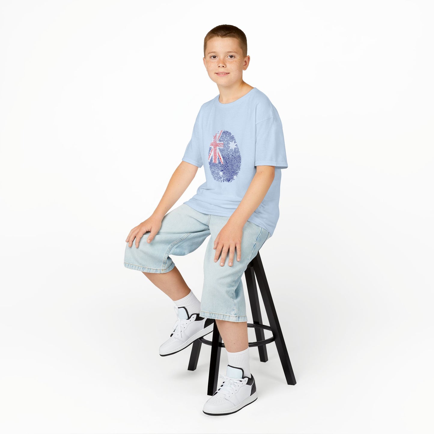 AUSTRALIA Fingerprint flag Soccer World Cup Fan T-Shirt (KIDS - UNISEX)