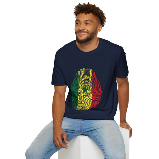 SENEGAL Fingerprint flag Soccer World Cup Fan T-Shirt (MEN)